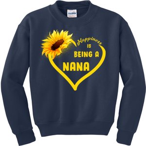 Happiness Is Being Called Nana Sunflower Kids Sweatshirt