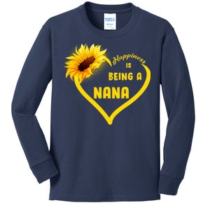 Happiness Is Being Called Nana Sunflower Kids Long Sleeve Shirt