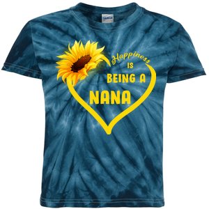 Happiness Is Being Called Nana Sunflower Kids Tie-Dye T-Shirt