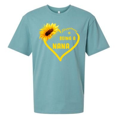 Happiness Is Being Called Nana Sunflower Sueded Cloud Jersey T-Shirt