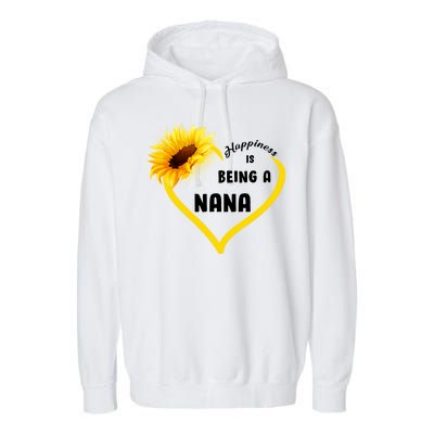 Happiness Is Being Called Nana Sunflower Garment-Dyed Fleece Hoodie