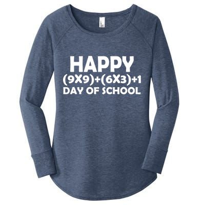 Happy 100 Days Of School Math Equation Women's Perfect Tri Tunic Long Sleeve Shirt