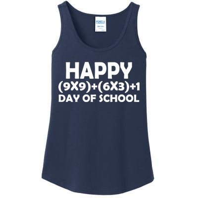 Happy 100 Days Of School Math Equation Ladies Essential Tank