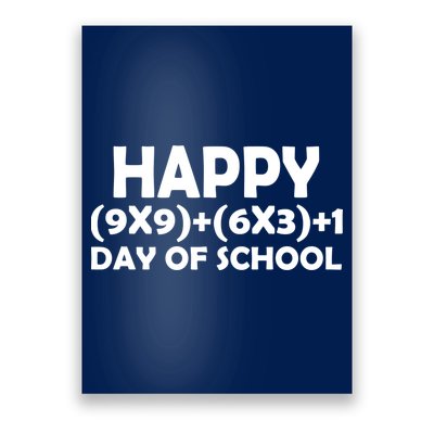 Happy 100 Days Of School Math Equation Poster