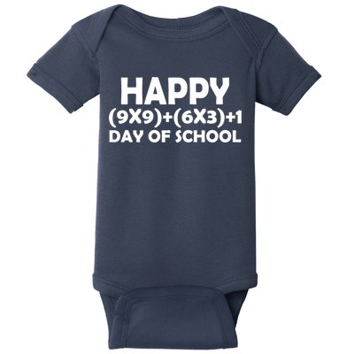 Happy 100 Days Of School Math Equation Baby Bodysuit