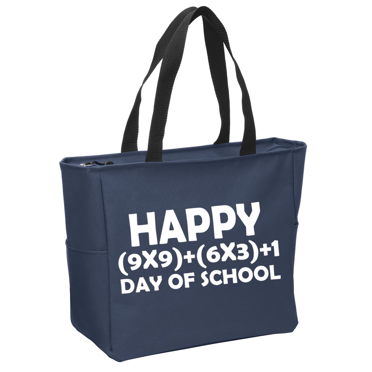 Happy 100 Days Of School Math Equation Zip Tote Bag