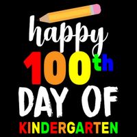 Happy 100th Day Of Kindergarten Pencil Cooling Performance Crew T-Shirt