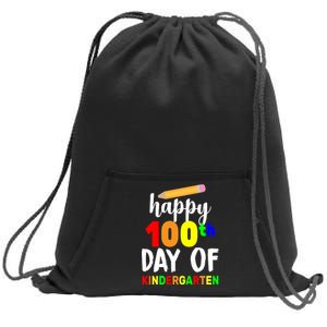 Happy 100th Day Of Kindergarten Pencil Sweatshirt Cinch Pack Bag