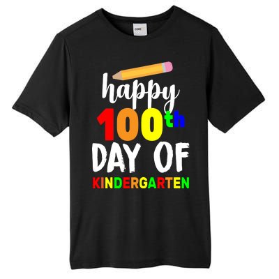 Happy 100th Day Of Kindergarten Pencil Tall Fusion ChromaSoft Performance T-Shirt