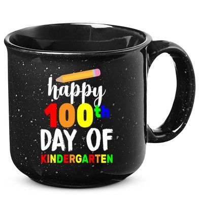 Happy 100th Day Of Kindergarten Pencil 15oz Campfire Ceramic Mug