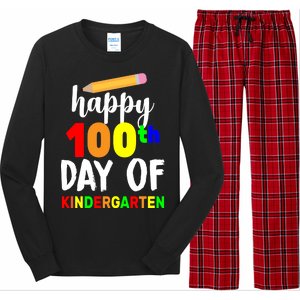 Happy 100th Day Of Kindergarten Pencil Long Sleeve Pajama Set