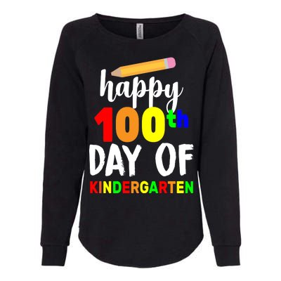 Happy 100th Day Of Kindergarten Pencil Womens California Wash Sweatshirt