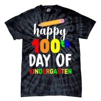 Happy 100th Day Of Kindergarten Pencil Tie-Dye T-Shirt