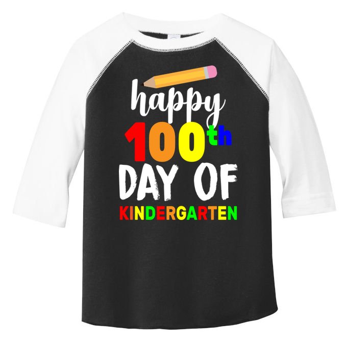 Happy 100th Day Of Kindergarten Pencil Toddler Fine Jersey T-Shirt