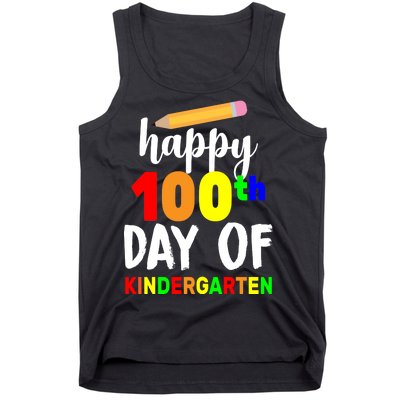 Happy 100th Day Of Kindergarten Pencil Tank Top