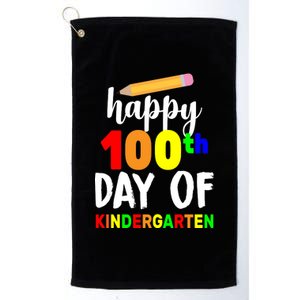 Happy 100th Day Of Kindergarten Pencil Platinum Collection Golf Towel