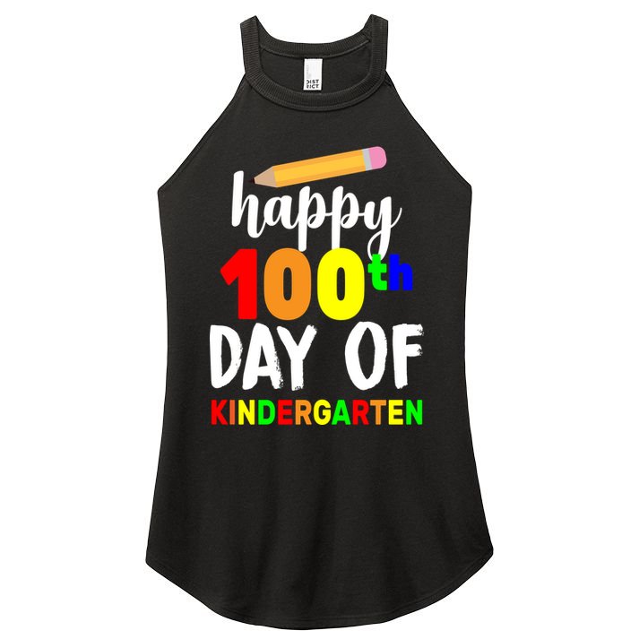 Happy 100th Day Of Kindergarten Pencil Women's Perfect Tri Rocker Tank