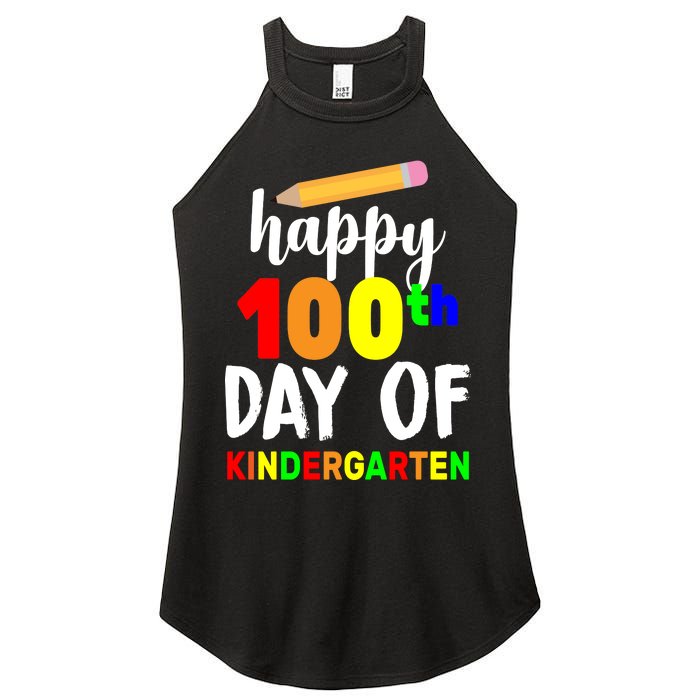 Happy 100th Day Of Kindergarten Pencil Women's Perfect Tri Rocker Tank