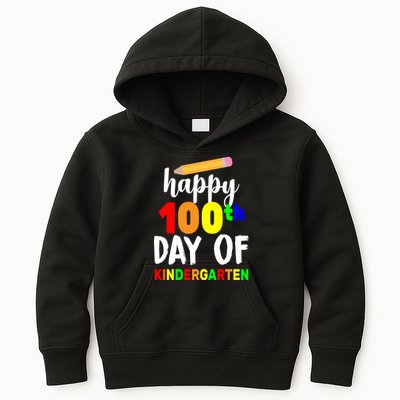 Happy 100th Day Of Kindergarten Pencil Kids Hoodie