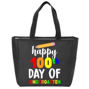 Happy 100th Day Of Kindergarten Pencil Zip Tote Bag