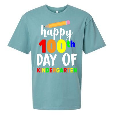 Happy 100th Day Of Kindergarten Pencil Sueded Cloud Jersey T-Shirt