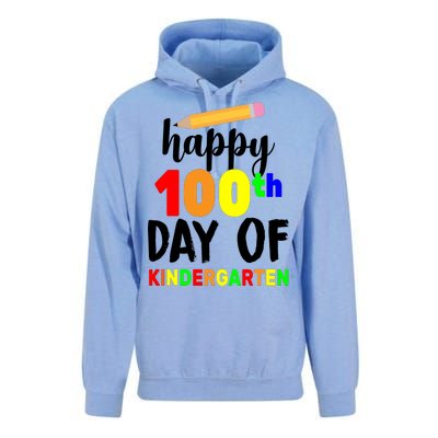 Happy 100th Day Of Kindergarten Pencil Unisex Surf Hoodie