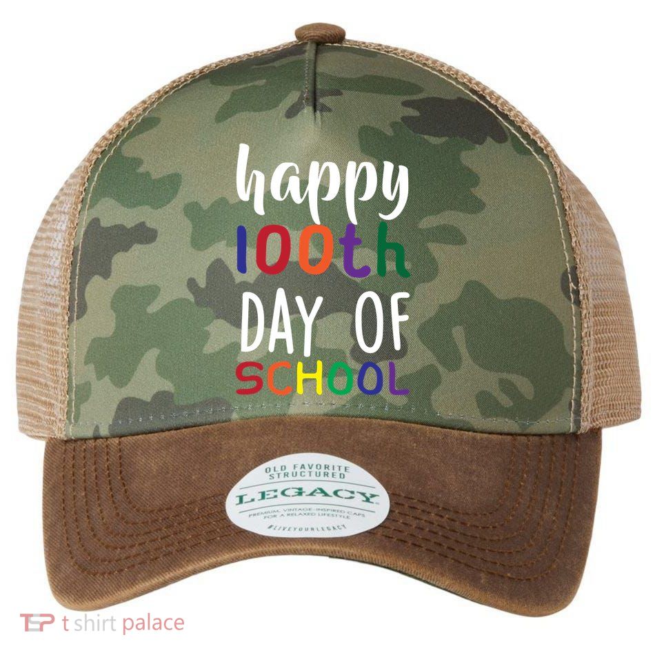 Happy 100th Day Of School Legacy Tie Dye Trucker Hat