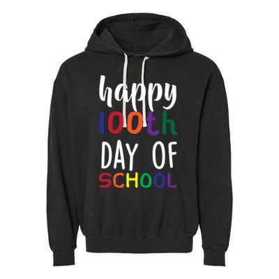 Happy 100th Day of School Garment-Dyed Fleece Hoodie