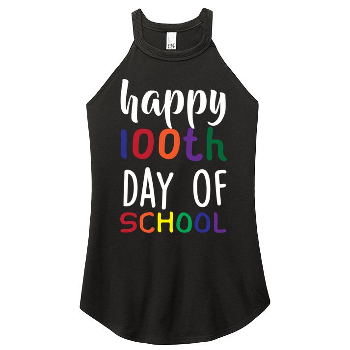 Happy 100th Day of School Women's Perfect Tri Rocker Tank