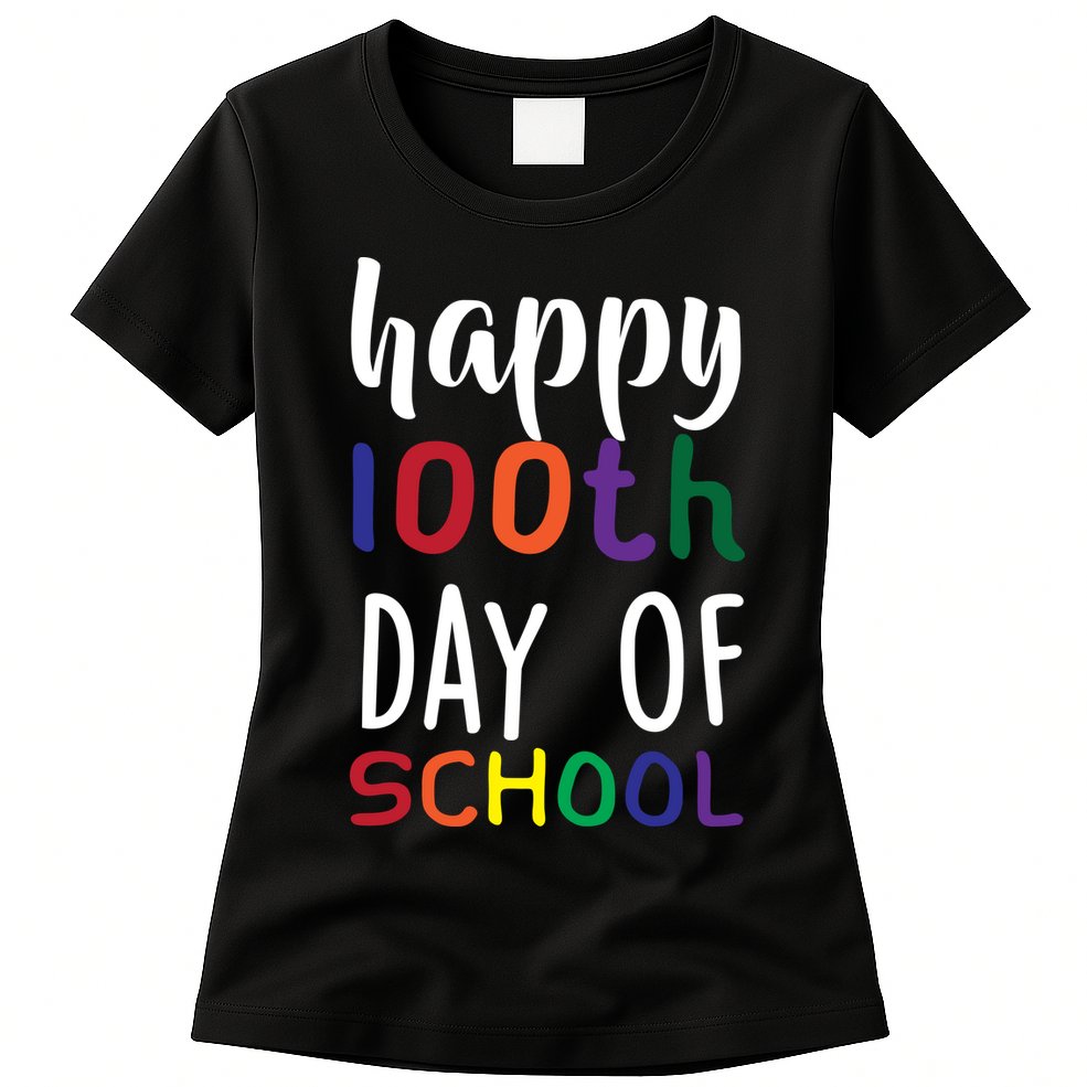Happy 100th Day Of School Womens T-Shirt