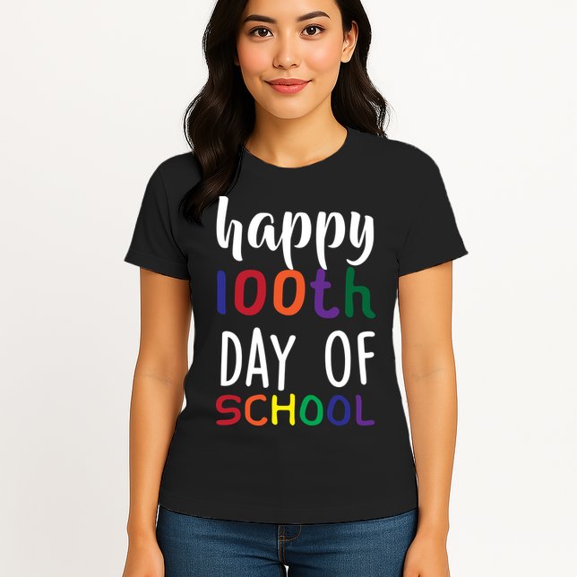 Happy 100th Day Of School Womens T-Shirt