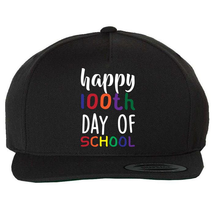 Happy 100th Day Of School Wool Snapback Cap