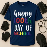 Happy 100th Day of School Cooling Performance Crew T-Shirt