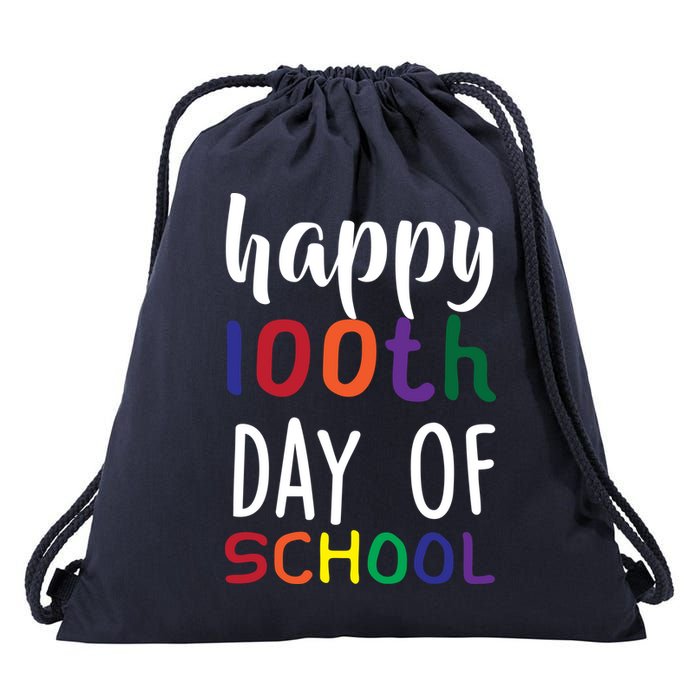 Happy 100th Day of School Drawstring Bag