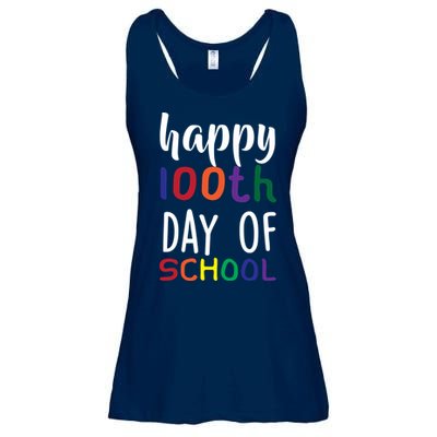 Happy 100th Day of School Ladies Essential Flowy Tank
