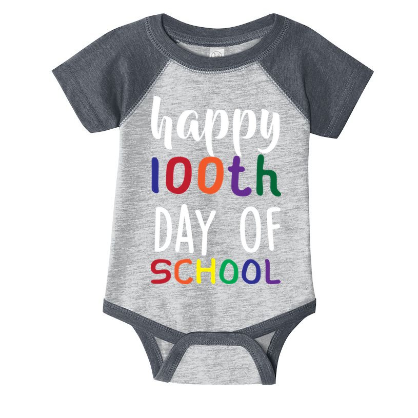 Happy 100th Day of School Infant Baby Jersey Bodysuit