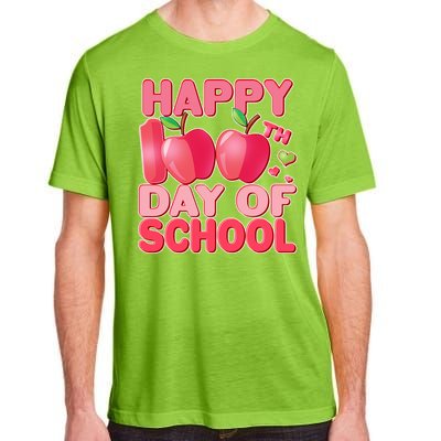 Happy 100th Day of School Cute Apples Adult ChromaSoft Performance T-Shirt