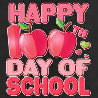 Happy 100th Day of School Cute Apples Cool Comfort Performance Bucket Hat