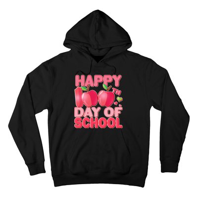 Happy 100th Day of School Cute Apples Hoodie