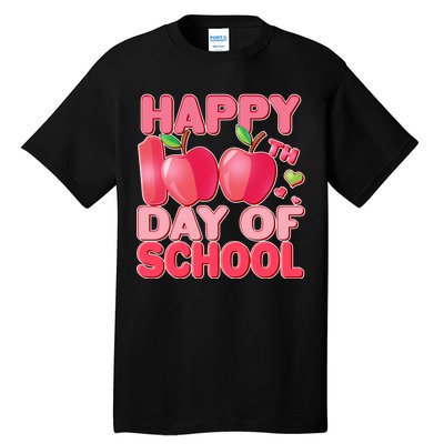 Happy 100th Day of School Cute Apples Tall T-Shirt