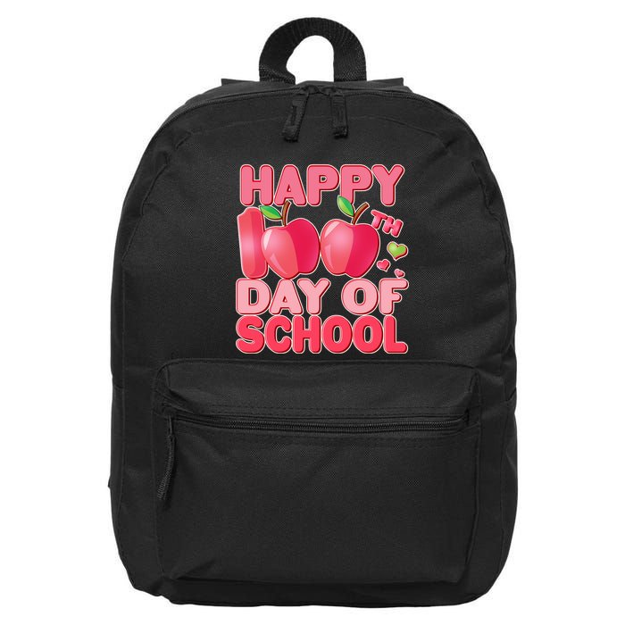 Happy 100th Day of School Cute Apples 16 in Basic Backpack
