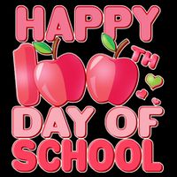 Happy 100th Day of School Cute Apples 16 in Basic Backpack