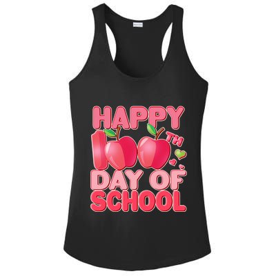 Happy 100th Day of School Cute Apples Ladies PosiCharge Competitor Racerback Tank