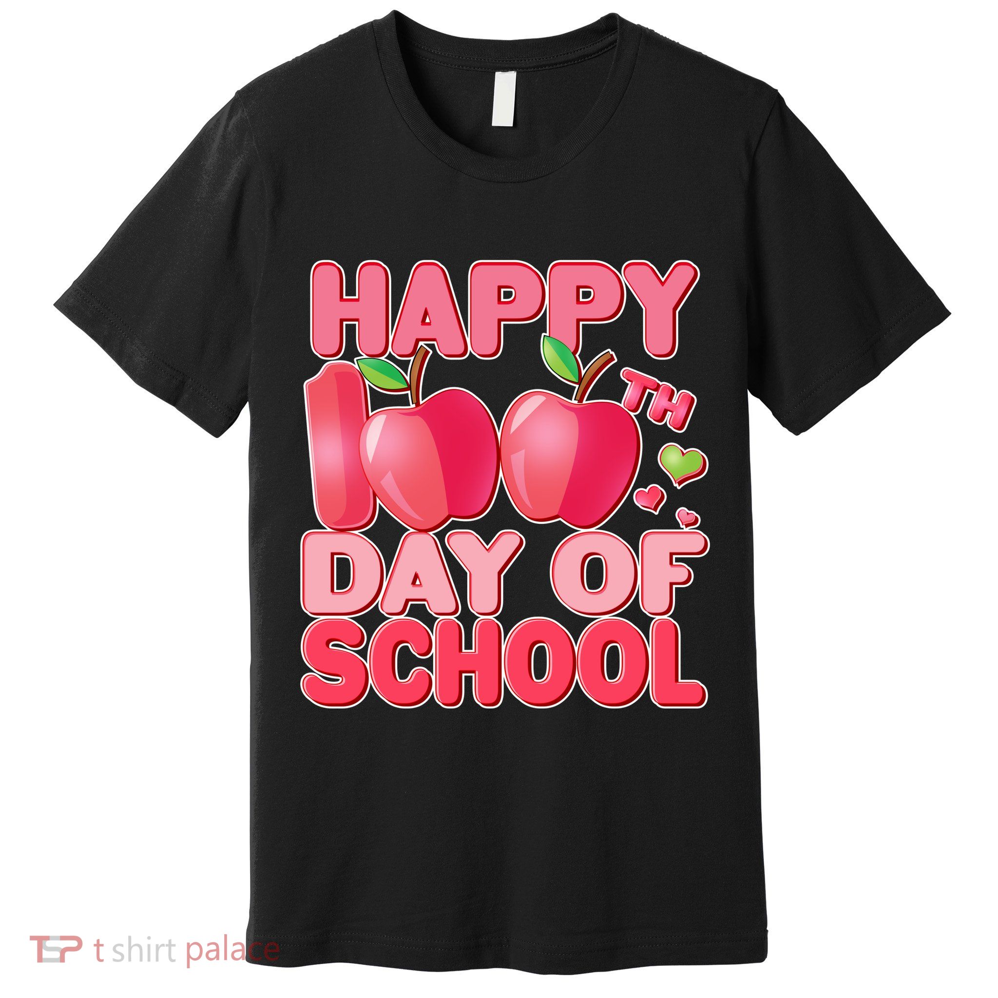 Happy 100th Day of School Cute Apples Premium T-Shirt
