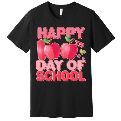 Happy 100th Day of School Cute Apples Premium T-Shirt