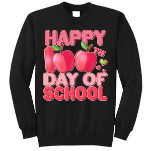 Happy 100th Day of School Cute Apples Tall Sweatshirt