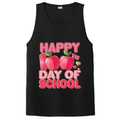 Happy 100th Day of School Cute Apples PosiCharge Competitor Tank