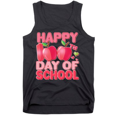 Happy 100th Day of School Cute Apples Tank Top