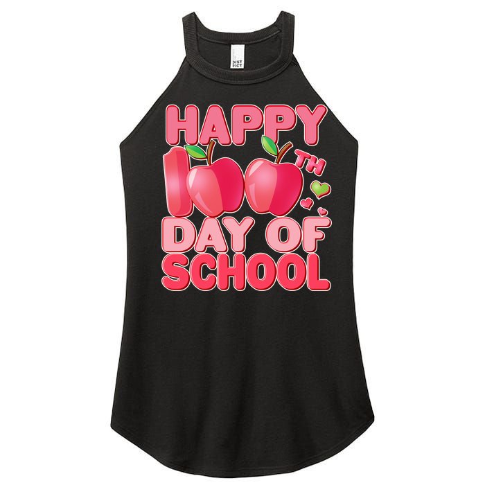 Happy 100th Day of School Cute Apples Women’s Perfect Tri Rocker Tank