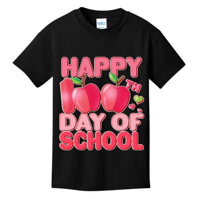 Happy 100th Day of School Cute Apples Kids T-Shirt